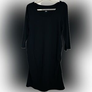 🖤 Liz Lange Women’s black Maternity midi dress Size XL